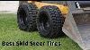 4 New 14-17.5 Skid Steer Tires & Rims For New Holland, John Deere- 14x17.5
